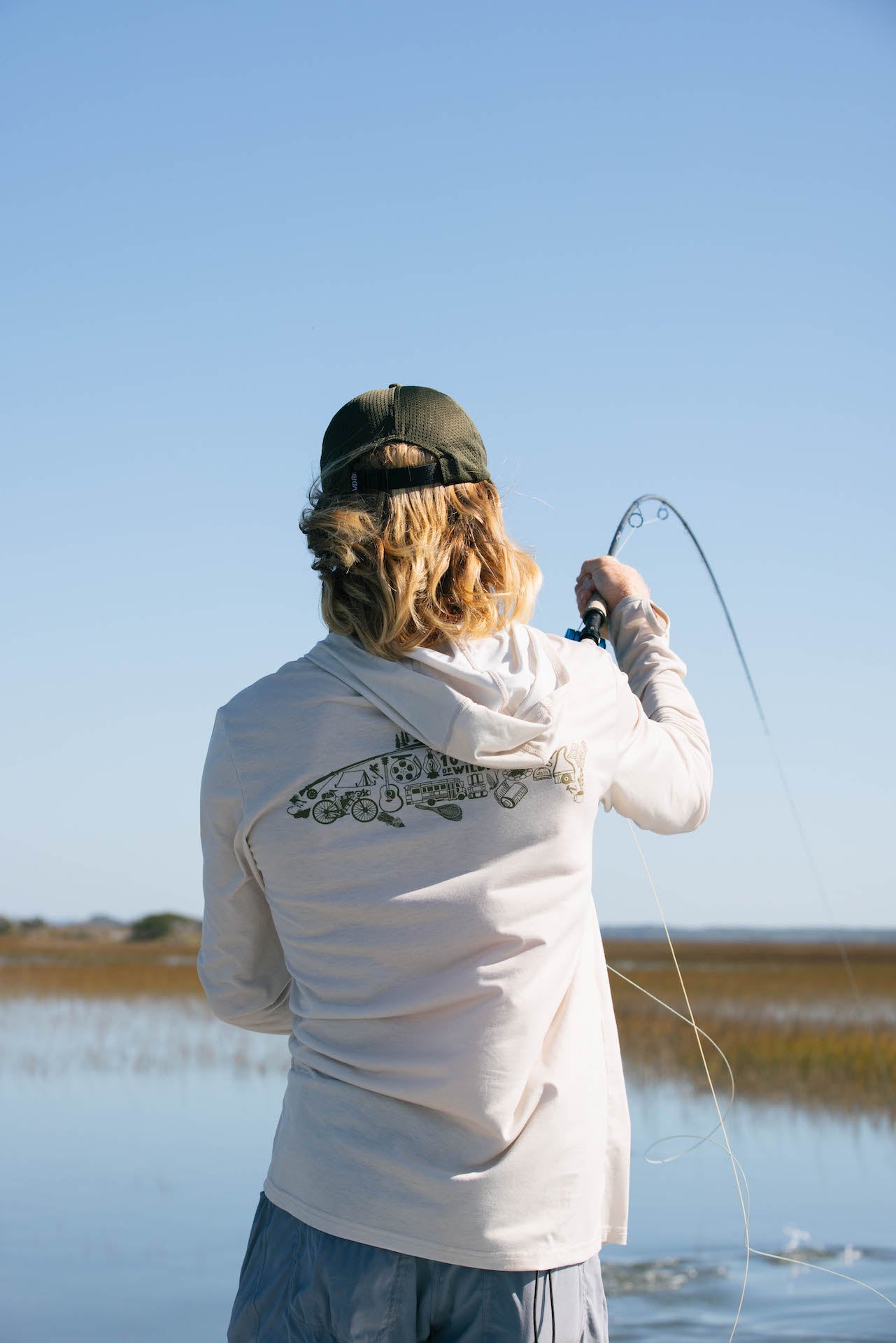 Fly fishing sun hoodie new arrivals