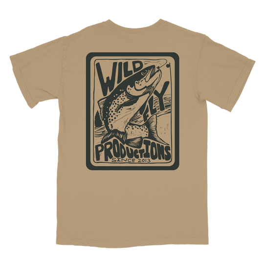 Trout Badge Tee - Bay Leaf