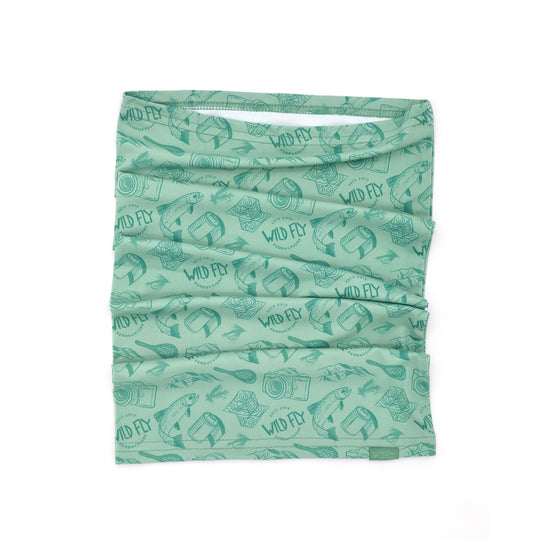 Wild Fly Collection Neck Gaiter - Seafoam Green