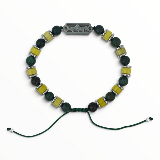 SLP X WF Bracelet - Two Toned Green beads