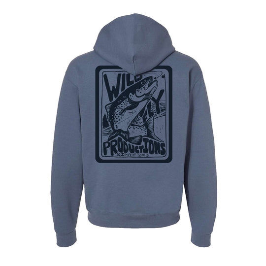 Trout Badge Hoodie - Denim