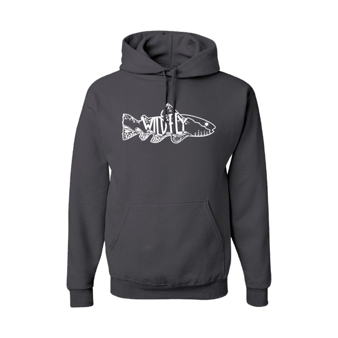 Original Blue Ridge Trout Hoodie - Charcoal