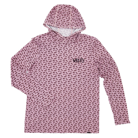 Saltwater Fly Essentials Sun Hoodie - Berry