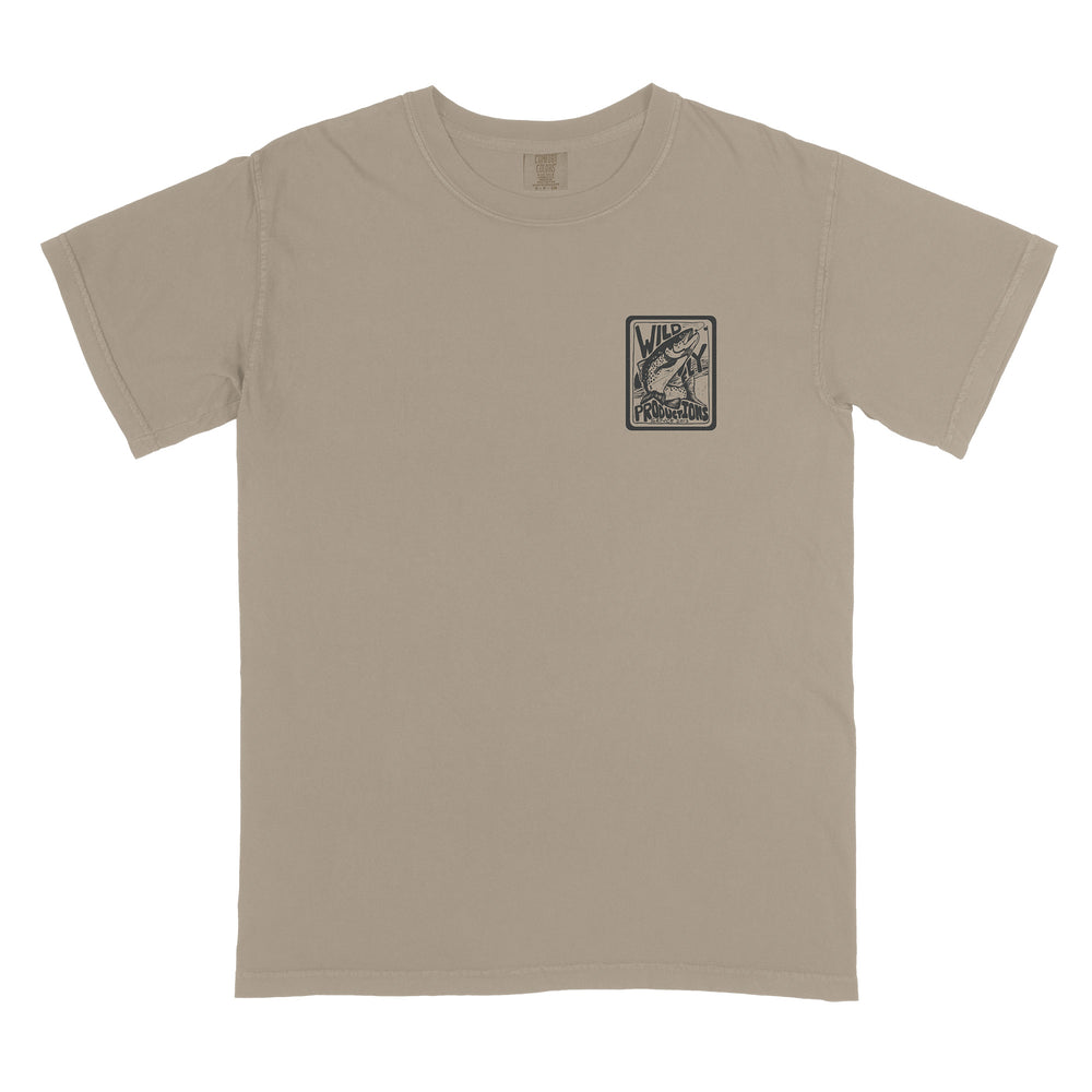 Trout Badge Tee - Khaki
