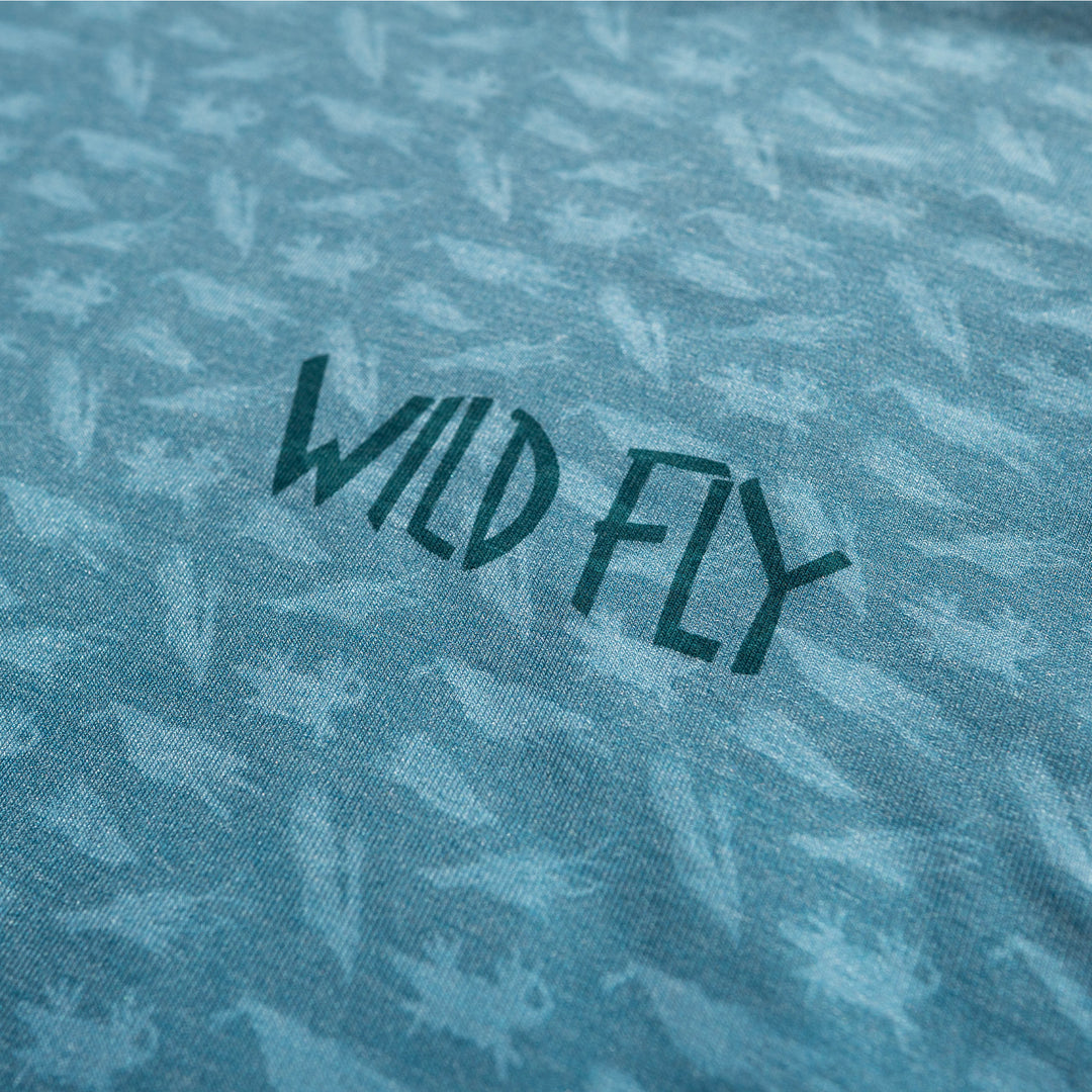 Saltwater Fly Essentials Sun Hoodie - Tidal Blue