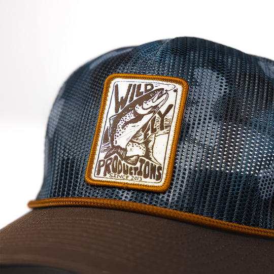 Trout Badge All Mesh Hat -  Camo