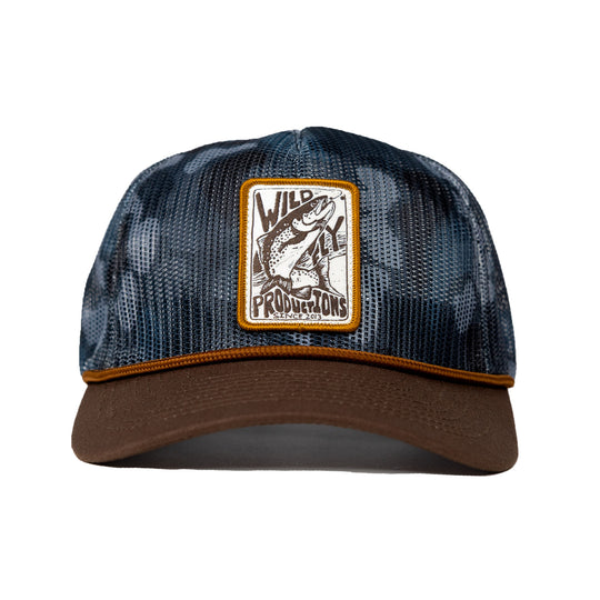 Trout Badge All Mesh Hat -  Camo