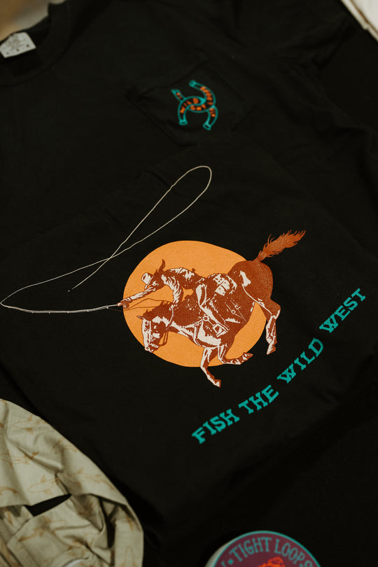 Wild Fly X Tight Loops |  Fish The Wild West Pocket Tee