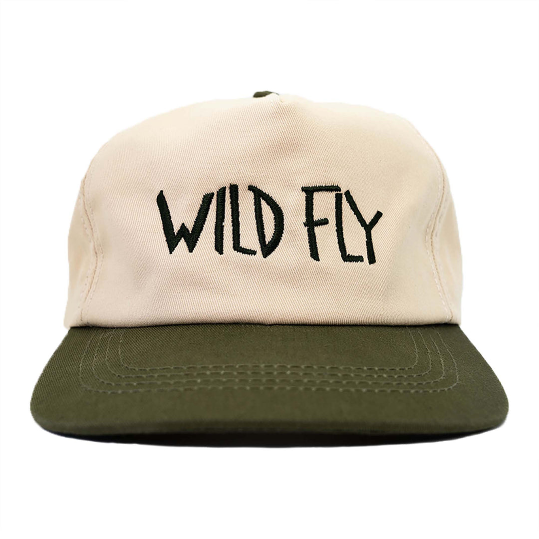 Wild Fly Snapback - Olive/Cream